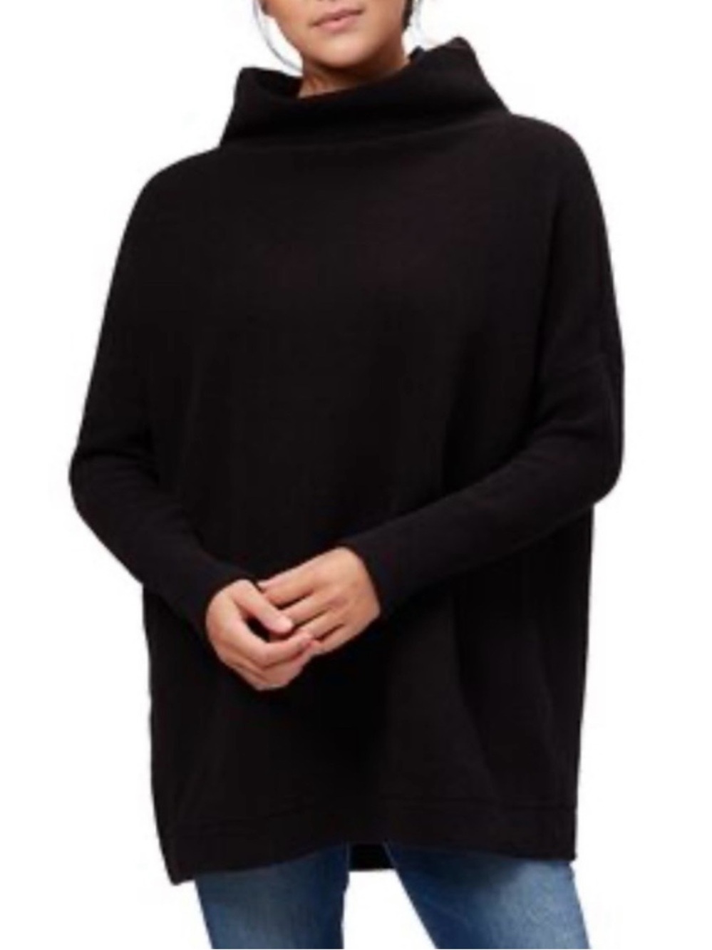 Free People Ottoman Slouchy Tunic Black